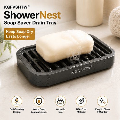 KGFVSHTW® ShowerNest Soap Saver Drain Tray