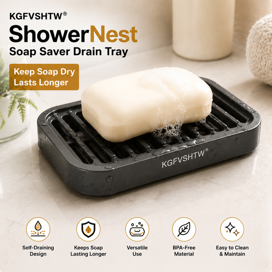 KGFVSHTW® ShowerNest Soap Saver Drain Tray